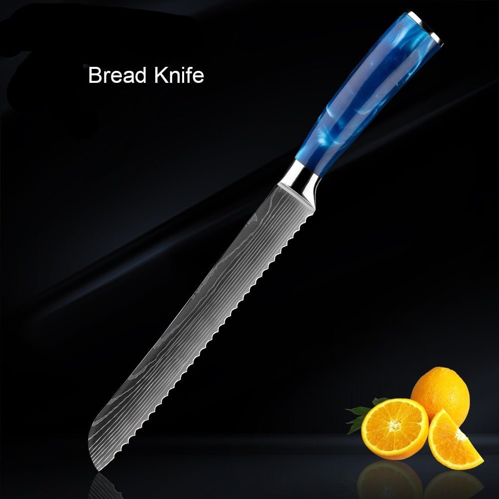 exquisite blue resin knives - CUTTIQ